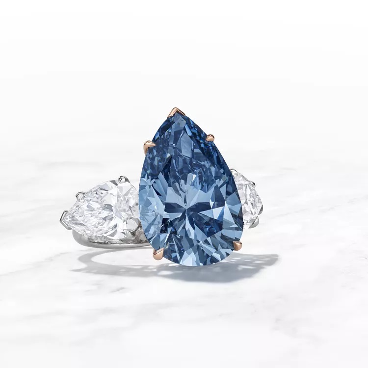 A blue diamond is one of the rarest and most sought-after types of coloured diamonds