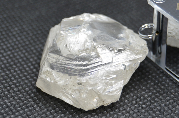 129.71 carat Type II white rough diamond