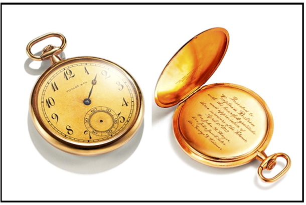 Tiffany & Co paid a record $1.97m for a gold pocket watch it made in 1912, and which was gifted to the captain of a ship that rescued more than 700 passengers and crew from the Titanic.